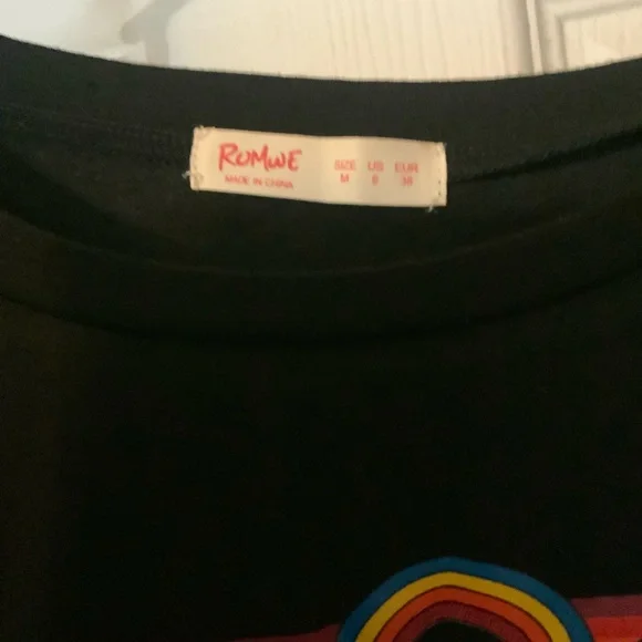 ROMWE Black and Purple Kids Long Sleeve Tee - Picture 3 of 4